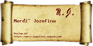 Merő Jozefina névjegykártya